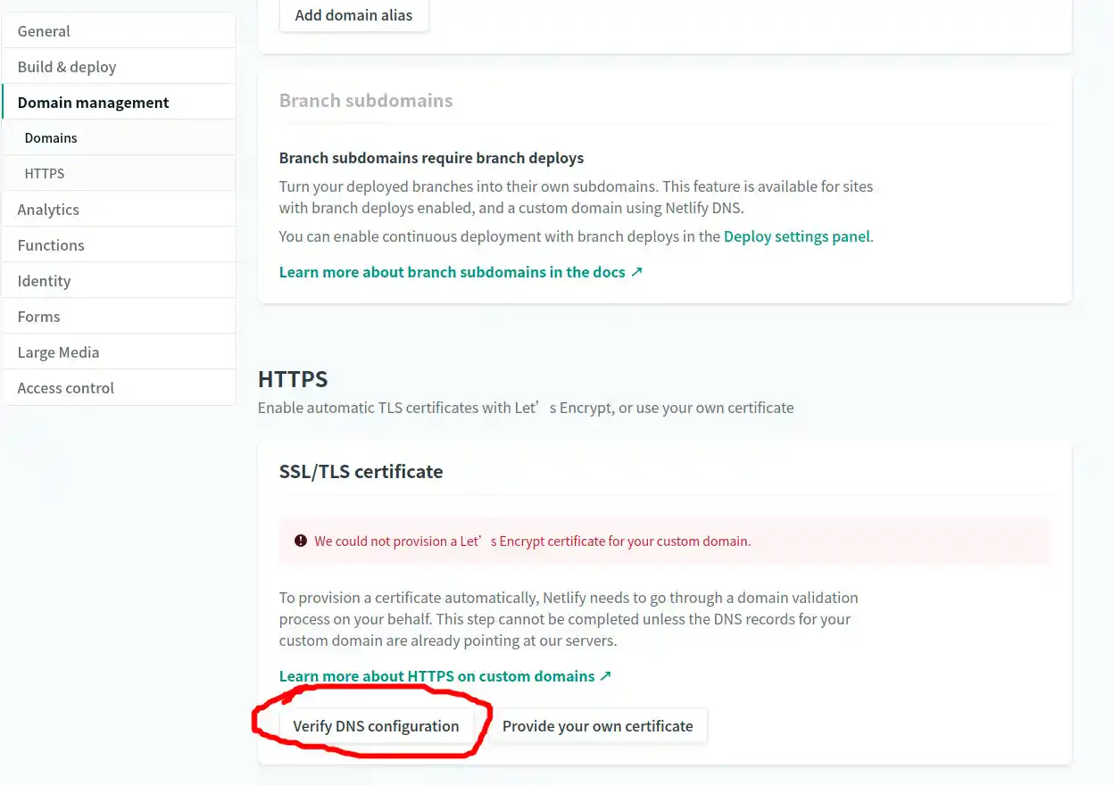 Verify DNS configuration
